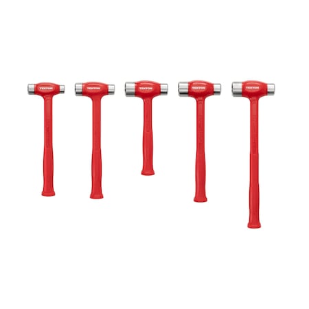 Tekton Flat Steel Face Dead Blow Hammer Set, 5-Piece (26, 36, 43, 47, 50 oz.) HDB94002